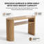 Console rustique ovale avec pieds cannelés-1159850838