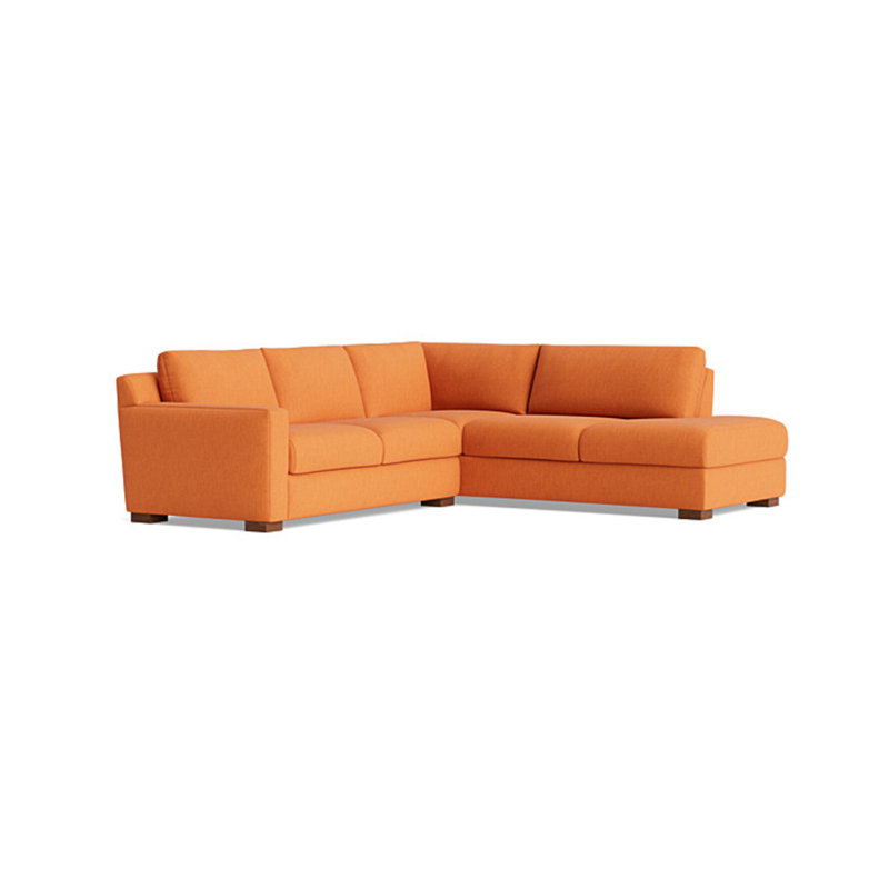 Catalina Sectional, Performance Weave - Carrot, Right Hand Facing
