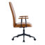 Ensemble de chaises de bureau modernes et réglables, cuir d'unité centrale brun antique, pour plus de confort et de style