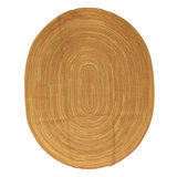 Hand Knotted Wool Area Rug in Straw