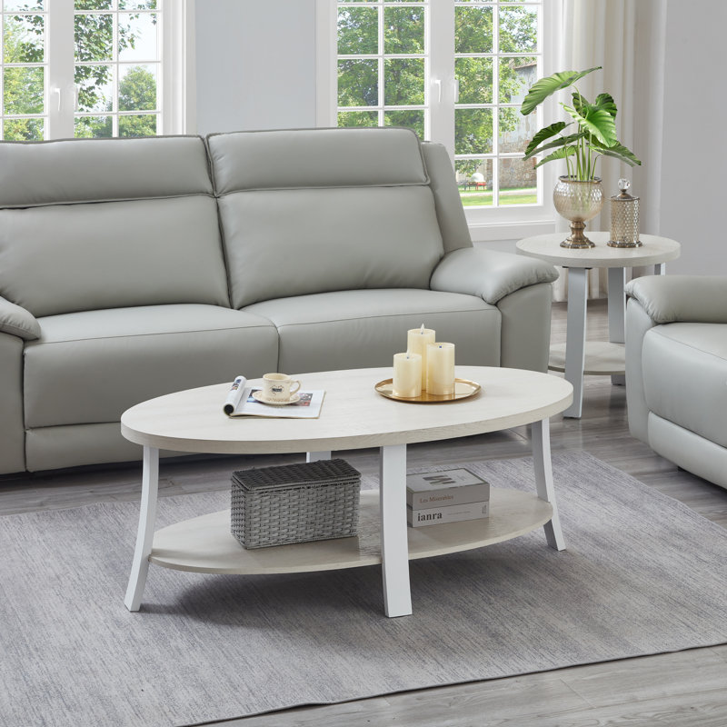 Tadrian Anze 3 Piece Coffee Table Set, White