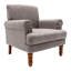Fauteuil d'appoint rembourré en mélange de lin-1355720394