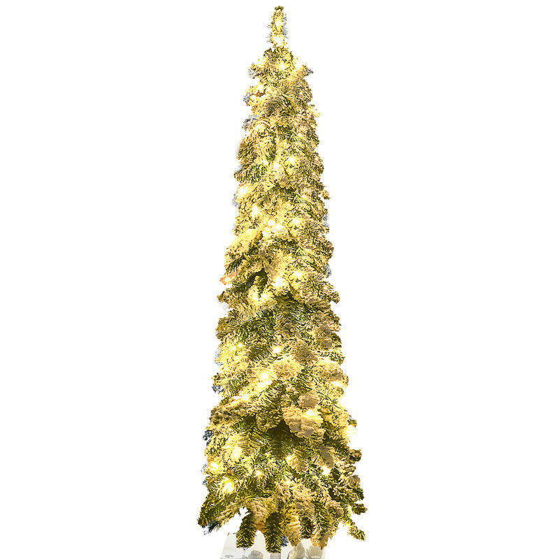 Ornement artificiel de 4 pi avec lumières colorées et 225 feuilles de branches d'arbre de 4 pi pour une tranquillité d'esprit ignifuge