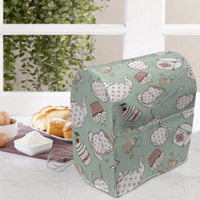 Housse pour mélangeur East Urban Home vert amande / corail