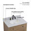 Meuble-lavabo simple 36 po avec lavabo encastré blanc Maxbano Farmhouse