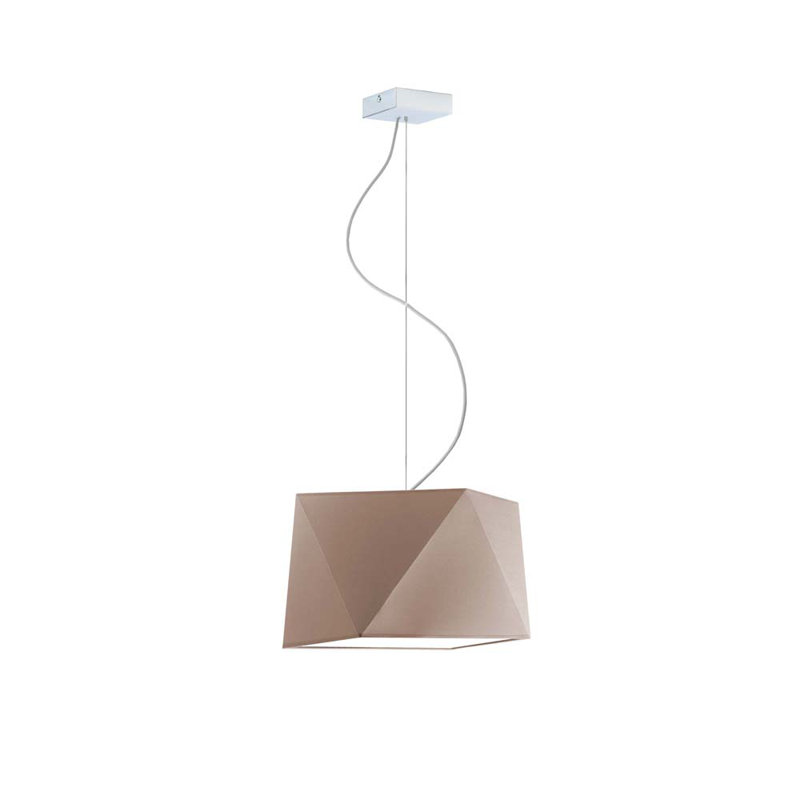 Deneice 1 - Light Single Pendant, Chrome, Light Brown