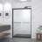 44-48"x72" Aluminum Frame Double Sliding Shower Door,Bypass Bathroom Sliding Door with Premium 5/16" (8mm) Clear Tempered Glass, Matte Black Finished