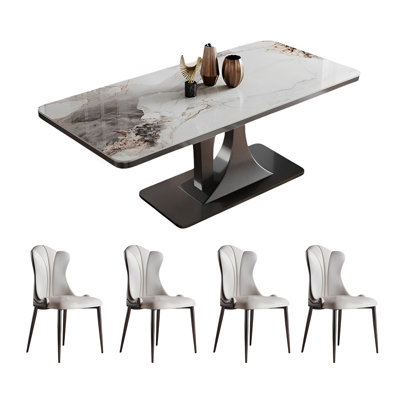 Ensemble de table de salle à manger rectangulaire et chaises