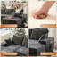 Canapé modulaire de 107 po de large avec 1 repose-pieds, canapé rembourré minimaliste moderne, canapé de coin en U confortable pour le salon, canapé d'angle à assise profonde, aucun assemblage requis-1075095754
