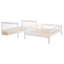Lit superposé d'escalier de chambre à coucher en blanc, double - au-dessus de double, tiroir, rangement, barrière de sécurité, pieds en pin massif, assemblage avec outils blanc pour la chambre à coucher, rangement sécuritaire avec accès par les es