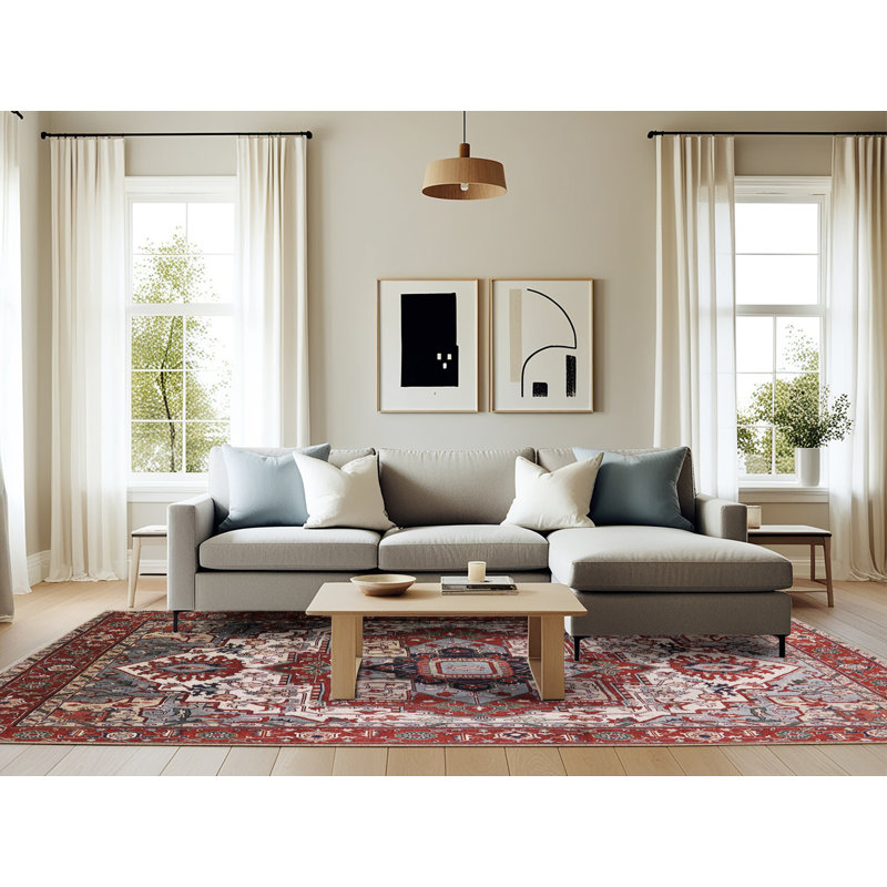 Oriental Indoor Rug, Rectangle 6' x 9'