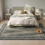 Tapis Haverford moderne à l'aspect vieilli, motif aquarelle abstrait vert, gris et blanc, lavable en machine, antidérapant, à poils courts, pour l'intérieur et l'extérieur, adapté aux animaux domestiques, idéal pour le salon, la chambre, la salle à manger, l'entrée, le couloir ou le bureau.-837977851