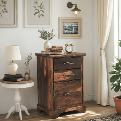 Chaliyah 20'' Wide 3 -Drawer Solid Wood File Cabinet