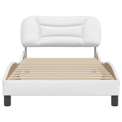 Structure de lit vidaXL sans matelas Hvar blanc 100 x 190 cm