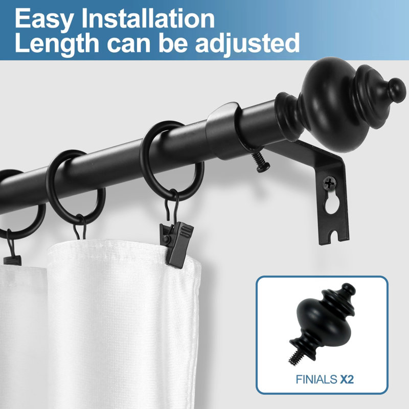 Lipson Steel Adjustable, Black, 28" - 48" 