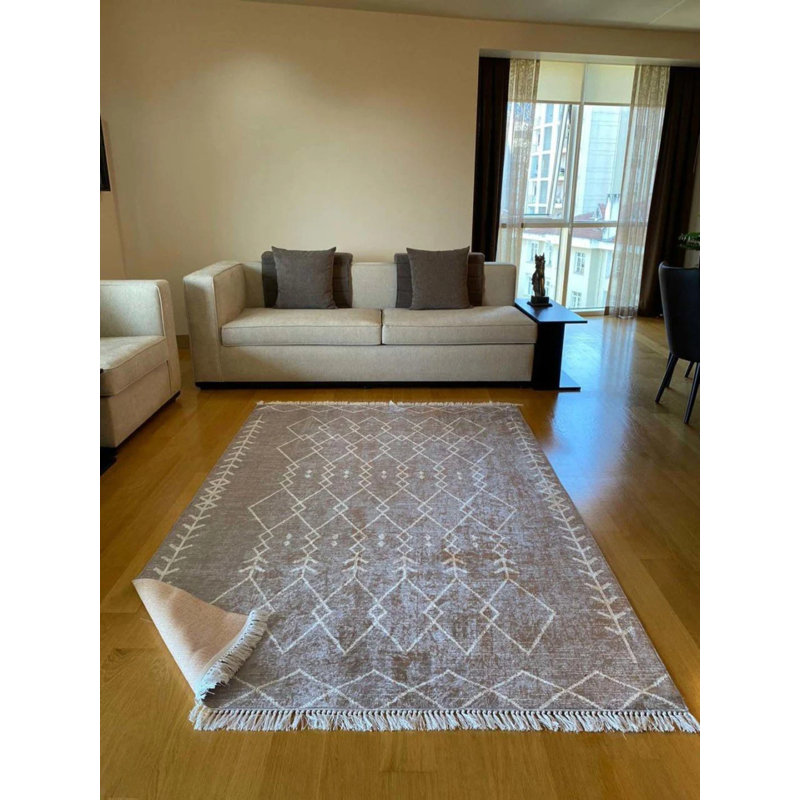 Tapis Lao avec envers antidérapant, Rectangle 5 pi 11 po x 14 pi 9 po