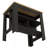 Kitchen Island, Kitchen Table 35" H, Four Legs, Three Open Storage Shelves, Black / Light Oak-725206067