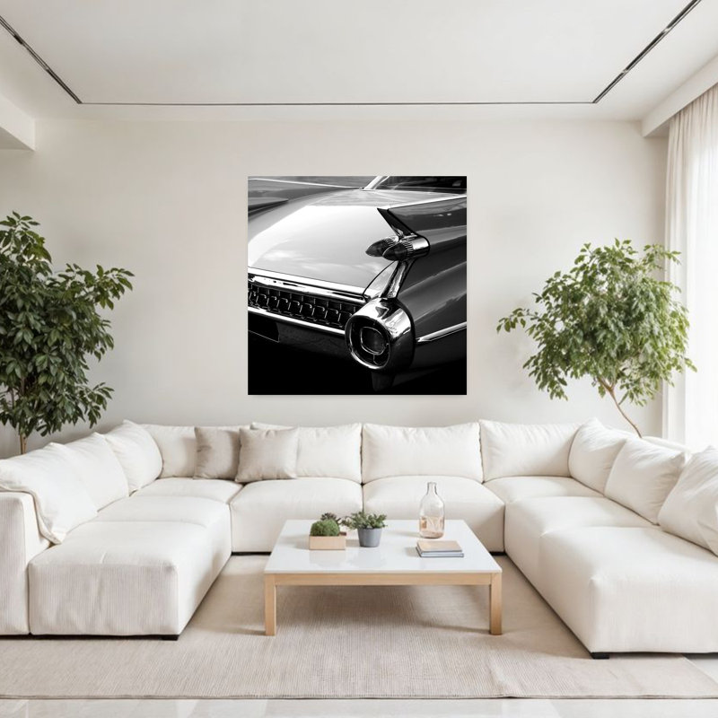 Voiture rétro, art contemporain, H 48 po x l 48 po