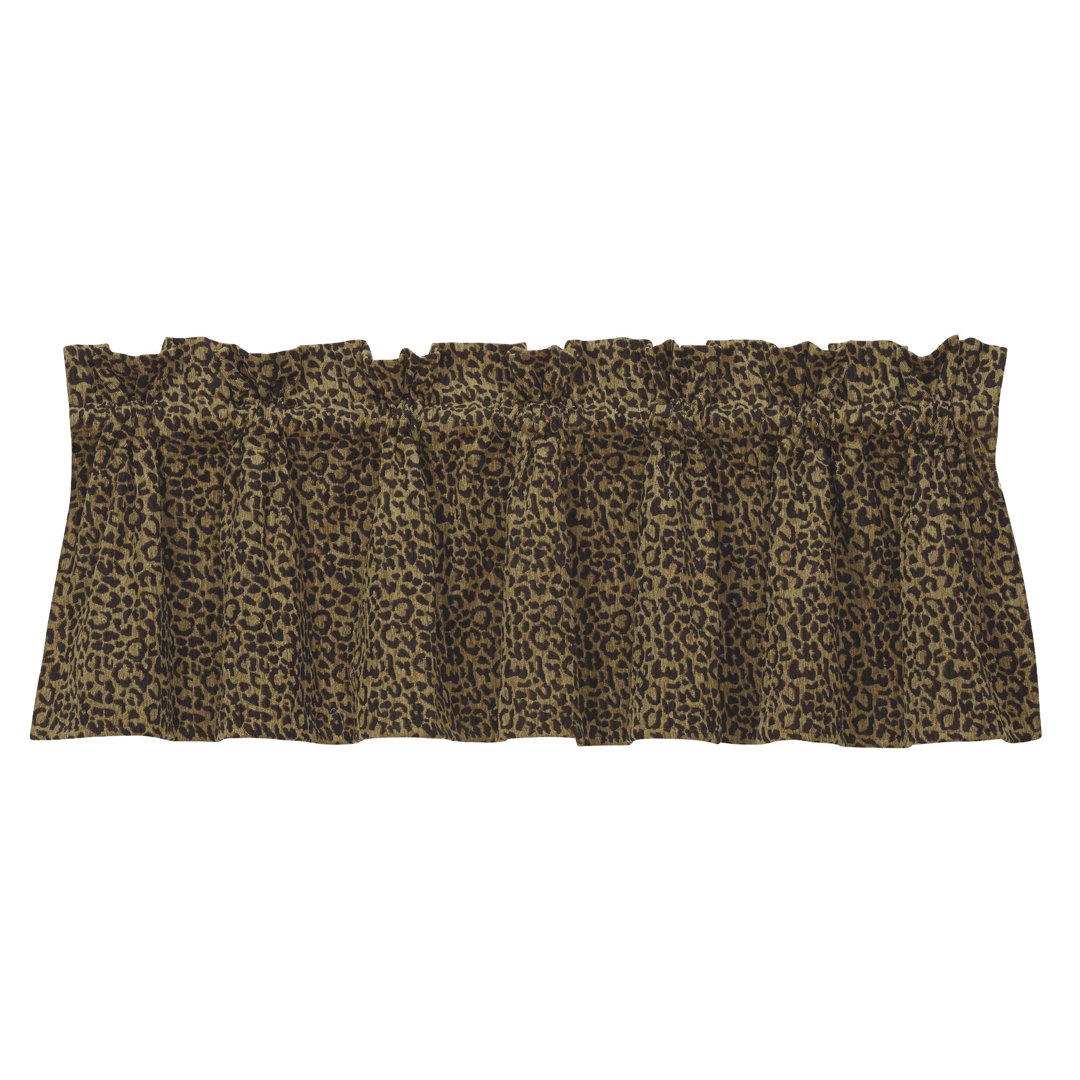 San Angelo Leopard Chenille Western Rustic 18x84 Window Valance Paseo Road by HiEnd Accents