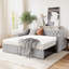 Lit de jour simple avec couchette escamotable dans un revêtement gris gracieux pour les espaces invités-130155375