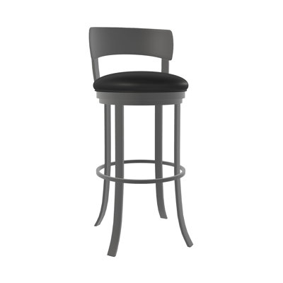 Albie Stockholm Swivel Stool in Vinyl with a Hand Powder Coated Finish