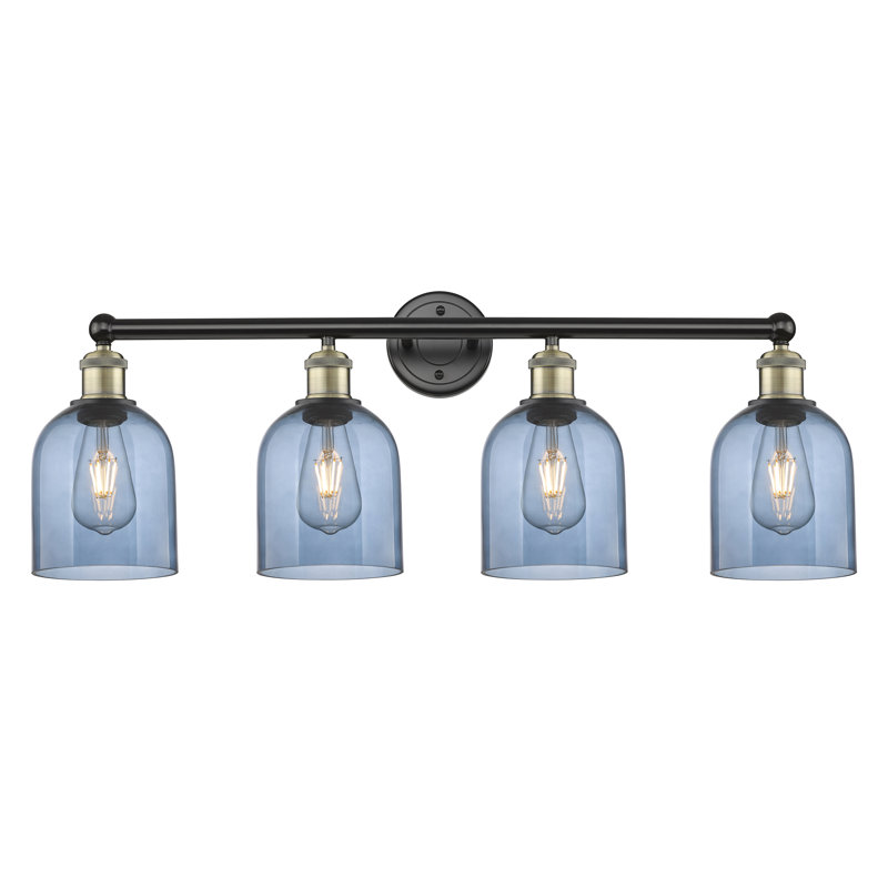 Odaniel 4 - Light Dimmable Vanity Light, Princess Blue, Black Antique Brass