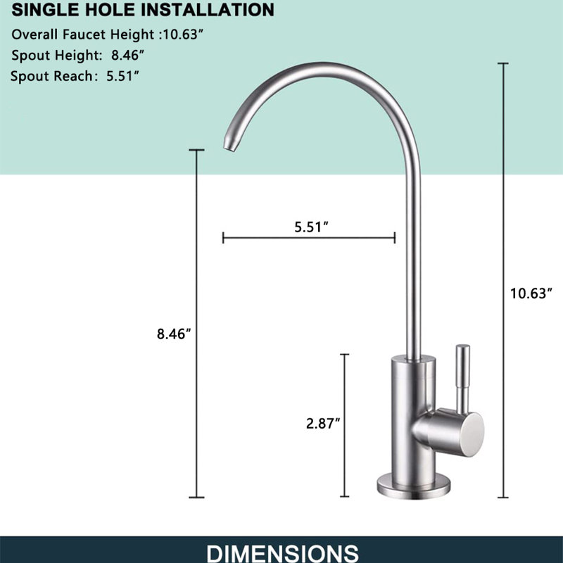 Lead-Free Kitchen Water Filter Faucet, Brushed Nickel