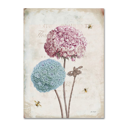 «Geranium Study II Pink Flower» par Katie pertiet - reproduction d'art textuel sur toile