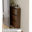 Armoire à chaussures en bois d'ingénierie de style Mid-Century-133669118