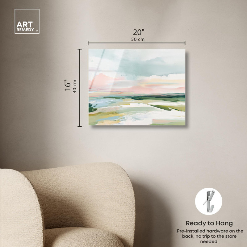 «Misty Shoreline Dream I», reproduction d'art acrylique par Coast Art, H 16 po x l 20 po