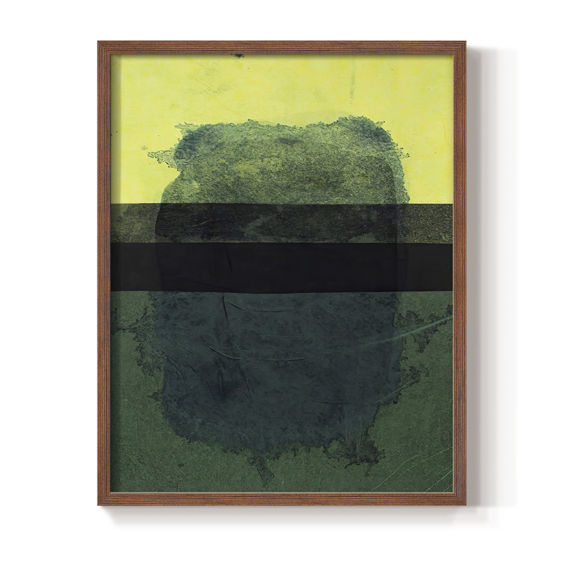 " Remembering Rothko III " Painting Print, 28" H x 22" W x 1" D, Brown Frame Paper