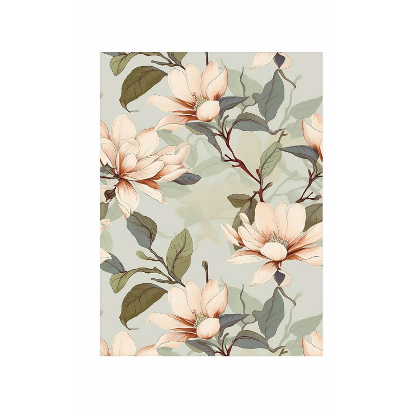 «Floral Floral Symphony Dreams III», reproduction d'art moderne sans cadre, H 7 po x l 5 po