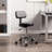 Dakotajames Adjustable Drafting Stool, Office Stool with Wheels and Backrest, Faux Leather Space-Saving Rolling Stool-123833879