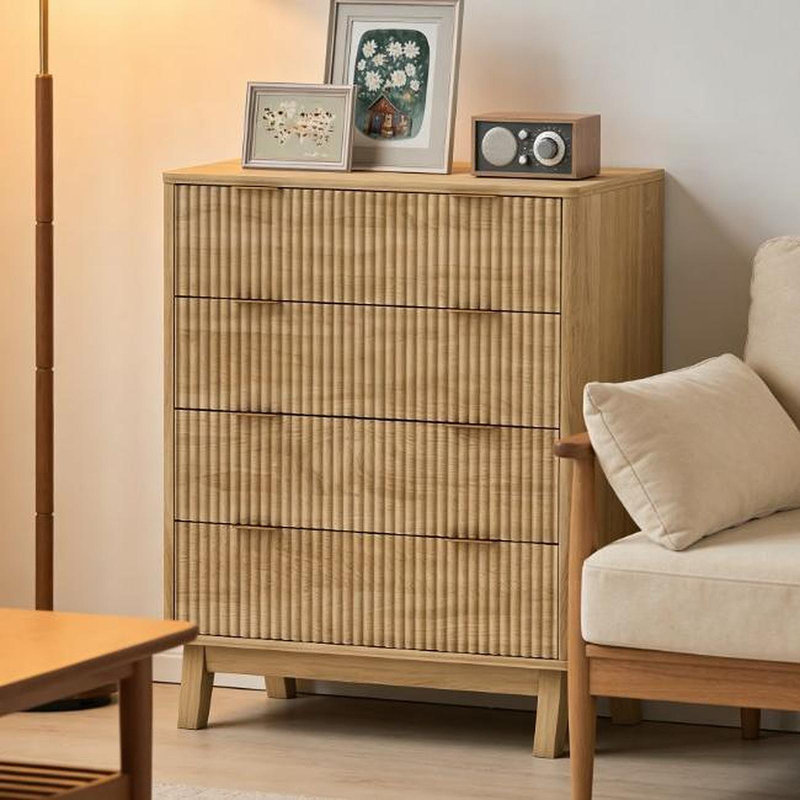 Commode Closet, commode double 4 tiroirs pour chambre à coucher