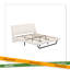 Structure de lit tapissier, lit plateforme en cuir d'unité centrale avec un design en forme de vague et des pieds de forme trapézoïdale, aucun sommier nécessaire-351062236-351062238