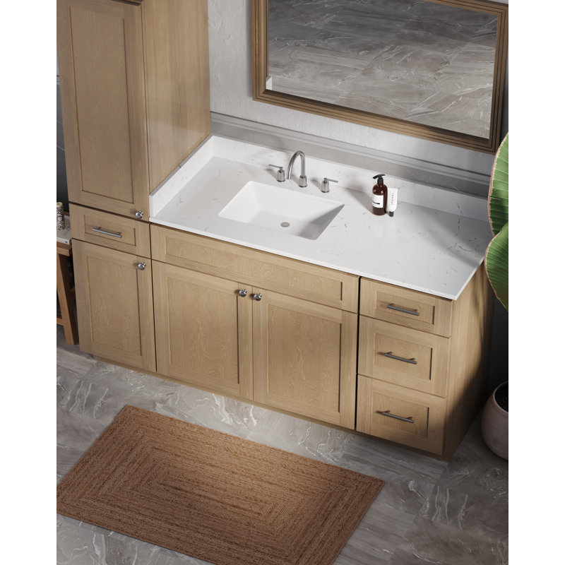 Meuble-lavabo simple Disar, Chêne naturel