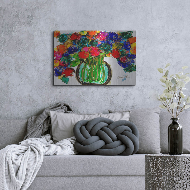 Art mural en métal Winston Porter «Bubbles Of Blessings» par Lovitude, H 24 po x l 36 po