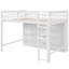 Lit mezzanine double blanc avec 8 espaces de rangement et - Ajoutez du charme aux tablettes ouvertes de votre chambre à coucher, ce qui rend les chambres plus attrayantes-296328028