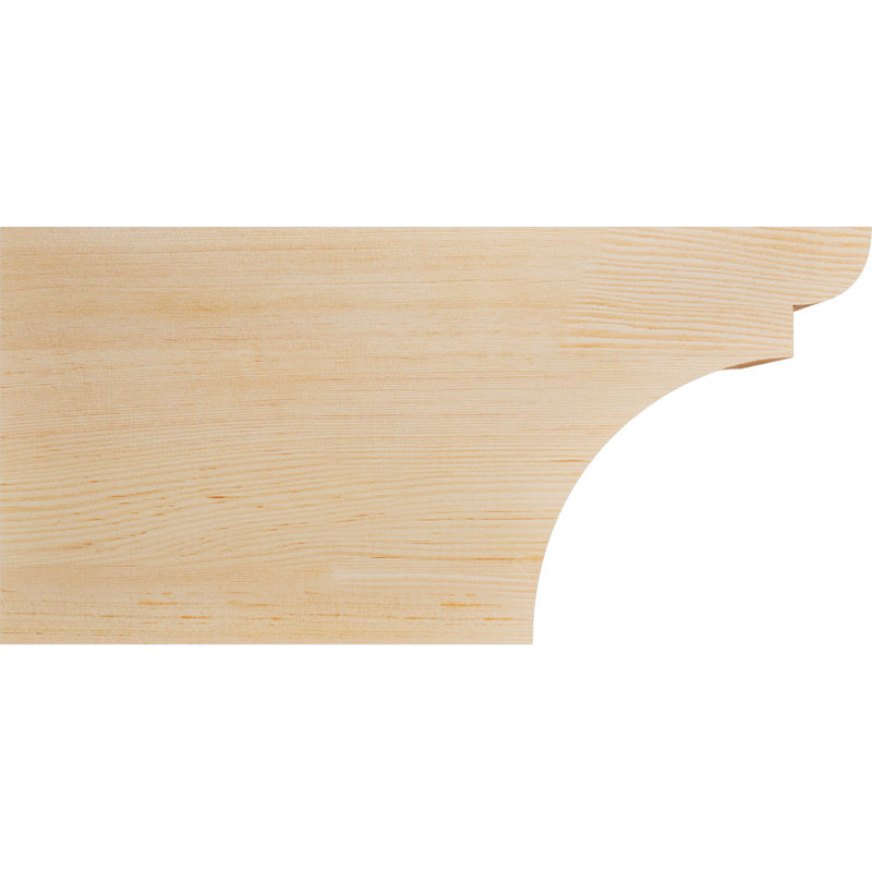 Yorktown Smooth Rafort Tail, Sapin de Douglas, H 12 po x l 24 po x P 3,5 po