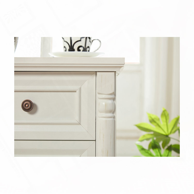 3 Drawer Sofa Side Table, White