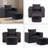 Corduroy Compression Sofa With Ottoman-1811475409