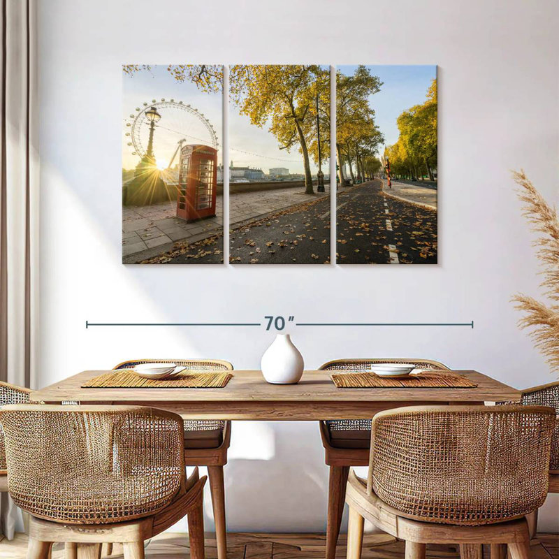 London Autumn Road, H 36 po x l 57 po