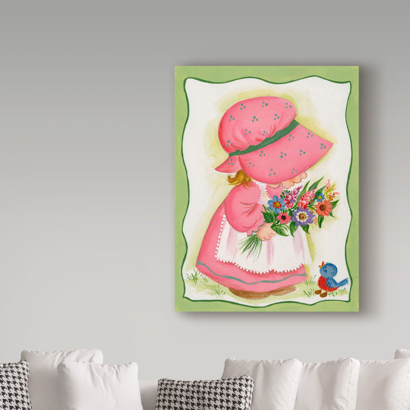 «Little Girl in Pink», art sur toile, H 24 po x l 18 po x P 2 po