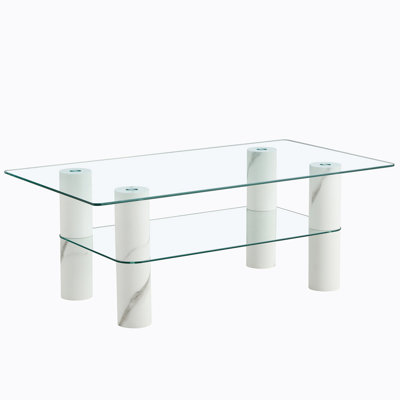 Modern, Glass Top MDF Console Table