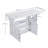 47 Inch Folding Table With Storage Shelves And Wheels, Multi-Functional Foldable Dining Desk For Small Spaces, Kitchen, Dorm Room, Office