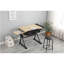 Adjustable Drawing Drafting Table Desk With 2 Drawers For Home Office And School With Stool(Wood)