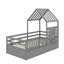 Lit simple avec 2 tiroirs de rangement et garde-corps-439295929