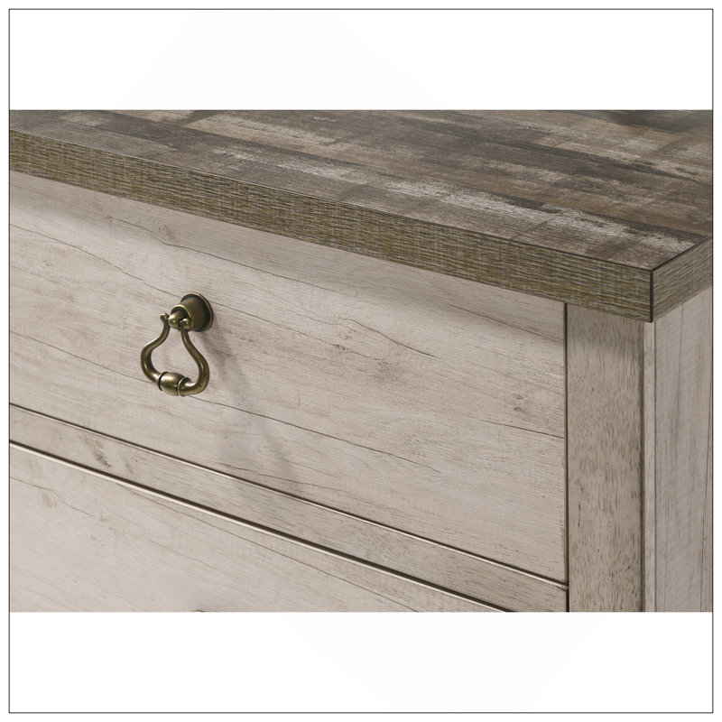 Commode 6 tiroirs style vieilli 1Pc