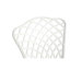 Ensemble bistro 3 pièces en fonte d'aluminium - 2 chaises et 1 table ronde avec coussin en blanc pour une utilisation extérieure