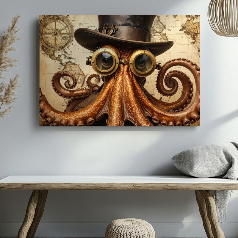 Toile Steampunk Octopus, H 18 po x l 24 po